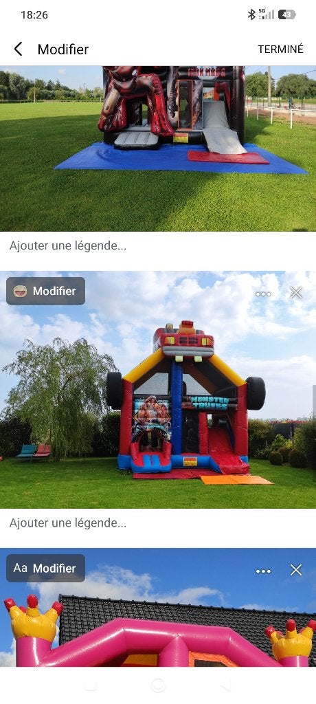 Château gonflable a vendre, Enlèvement, Utilisé