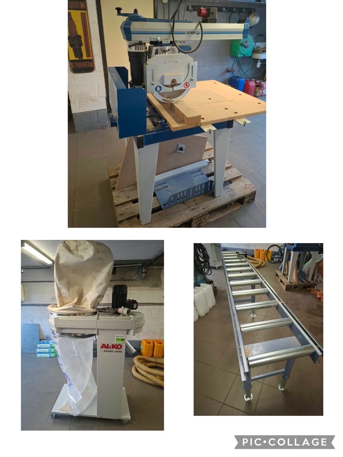 Lot  (scie circulaire, aspirateur et tapis rouleaux), Bricolage & Construction, Enlèvement, Utilisé