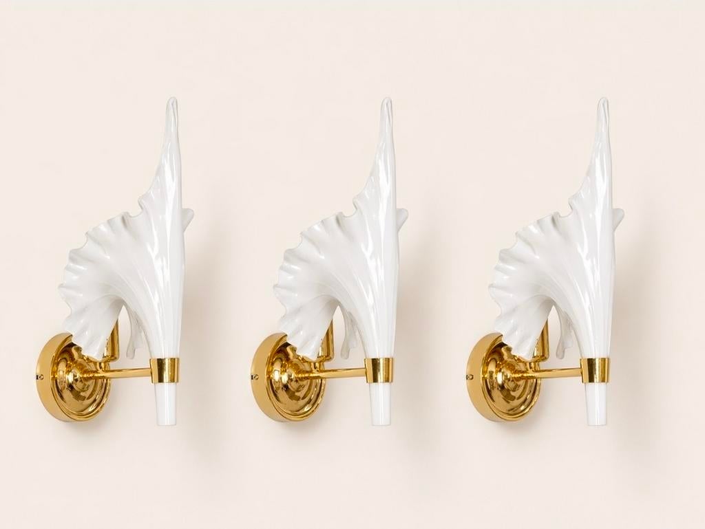 3 X Bavovier en Toso wandlamp Murano "Calla Lily", Ophalen of Verzenden