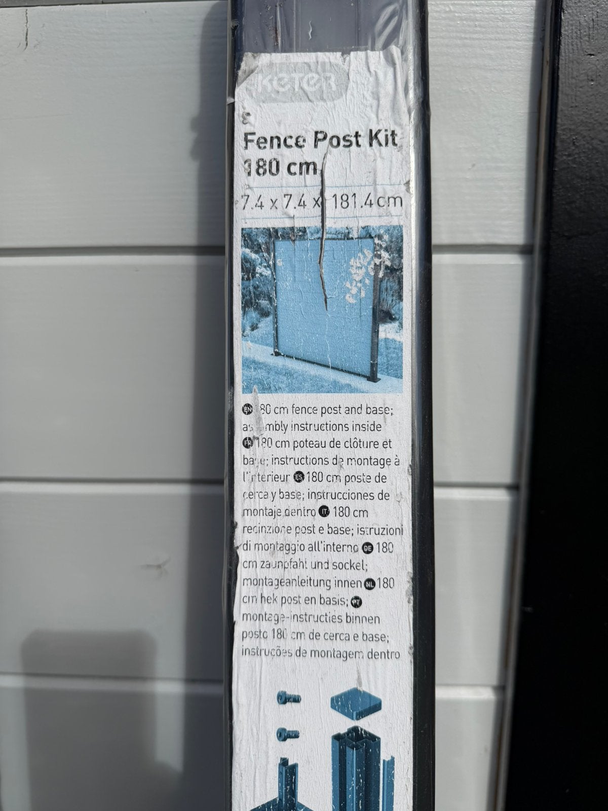 Palissade Keter DuoTech/EvoTech grise – 4 panneaux de 180 cm, Jardin & Terrasse, Enlèvement, Neuf, Autres matériaux