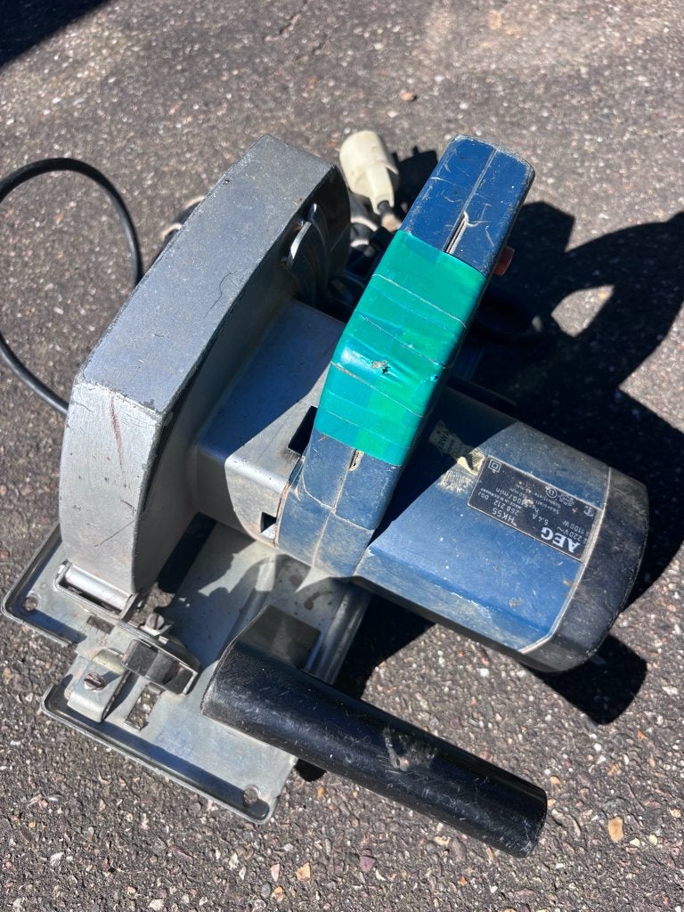 Scie à main AEG HK55, Enlèvement ou Envoi, 30 à 70 mm, Utilisé, Scie circulaire