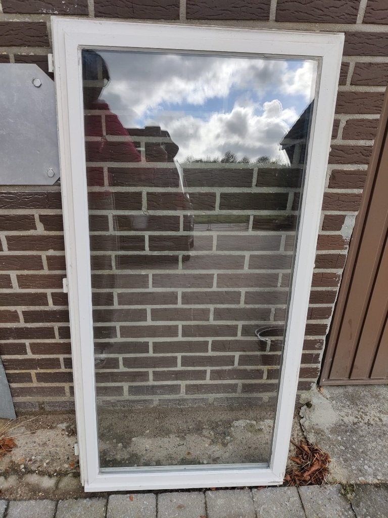 2 houten ramen, Doe-het-zelf en Bouw, Ophalen, Gevelraam of Ruit, Gebruikt, Minder dan 80 cm