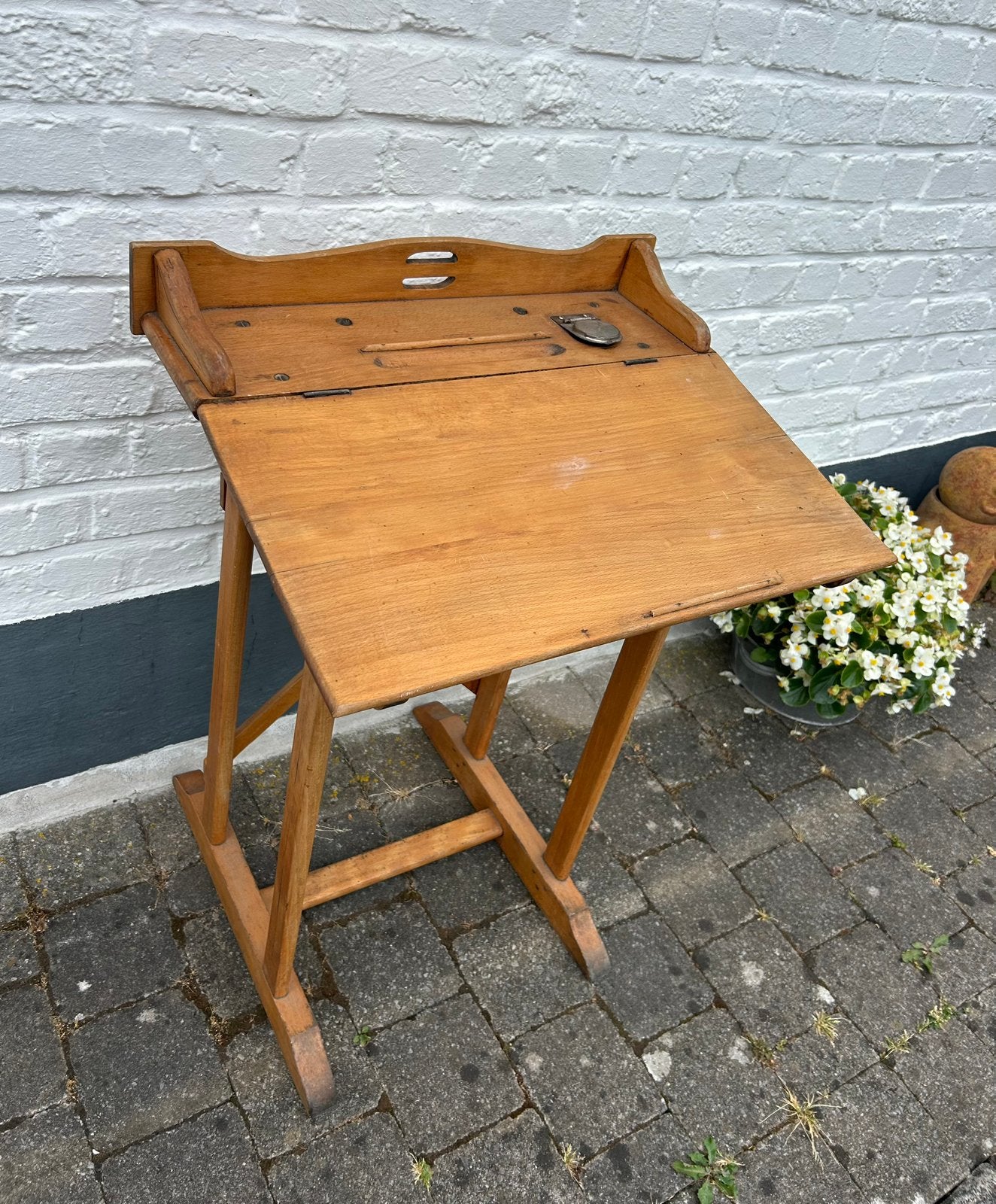 Bureau/secrétaire pliant vintage en bois, Maison & Meubles, Vintage, Utilisé, Bois, Secrétaire
