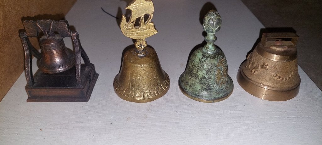 Lot unique de cloches vintage en cuivre (Ricard Barbel) rare, Enlèvement ou Envoi, Cuivre