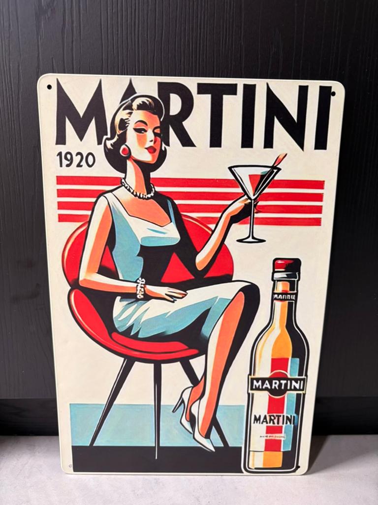 Retro reclamebord Martini, Verzamelen, Ophalen of Verzenden, Nieuw, Reclamebord