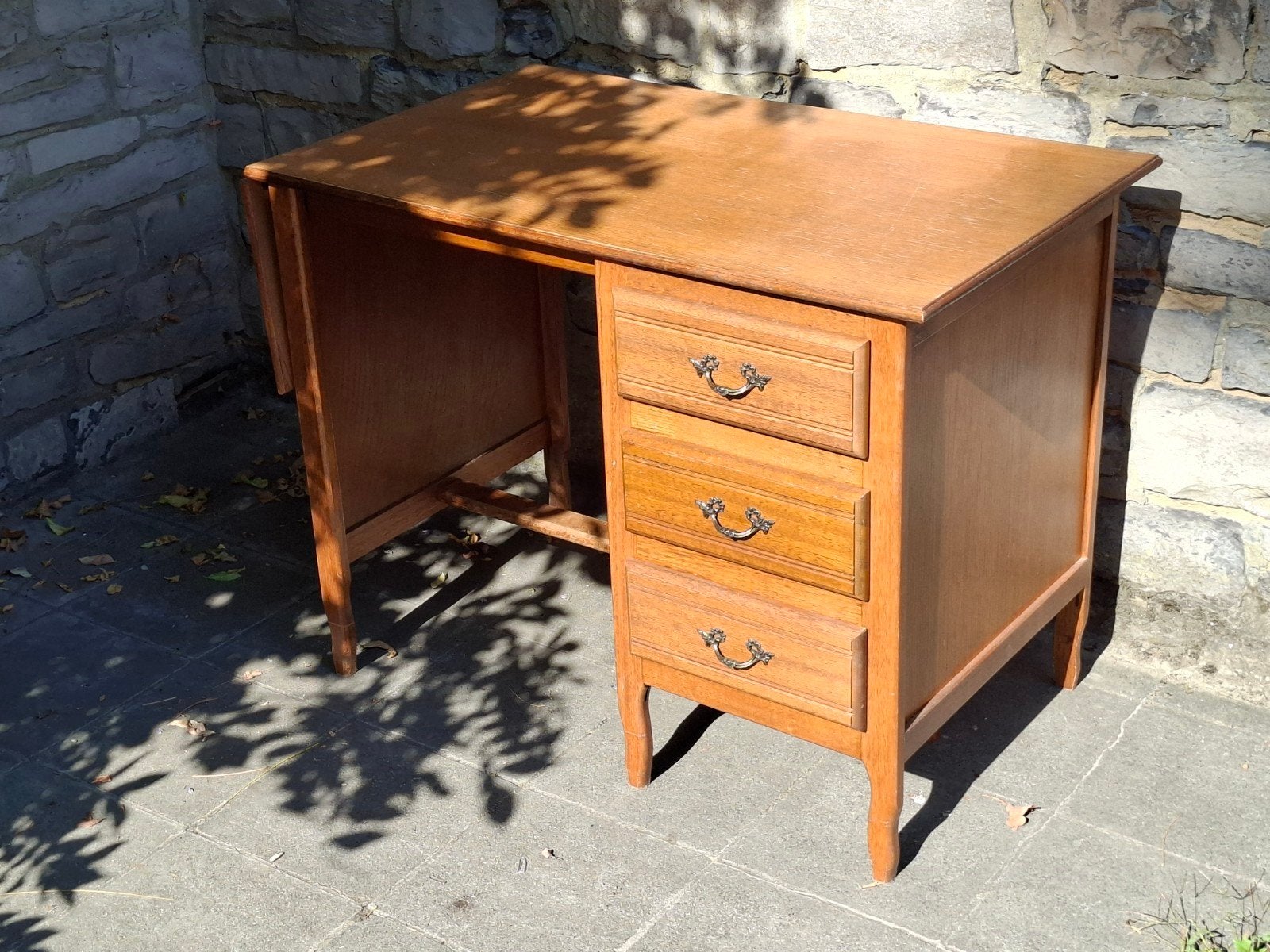 Ancien bureau en bois avec abattant, Maison & Meubles, Inconnu, Vintage, Inconnu, Enlèvement