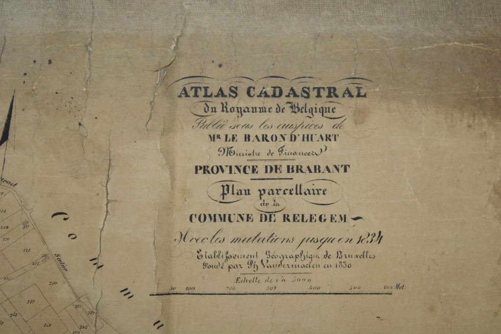 ancienne carte Relegem (Asse), Ph. Vandermaelen, 19e siècle, Enlèvement