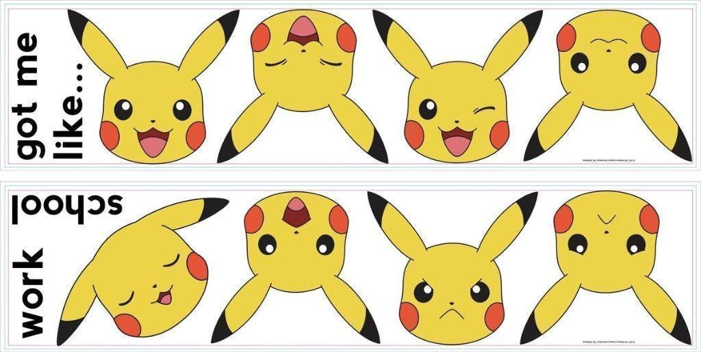 Pokémon Muurstickers Faces - Pikachu - VAN 24,95 VOOR 14,95!, Enlèvement ou Envoi, Neuf, Décoration murale