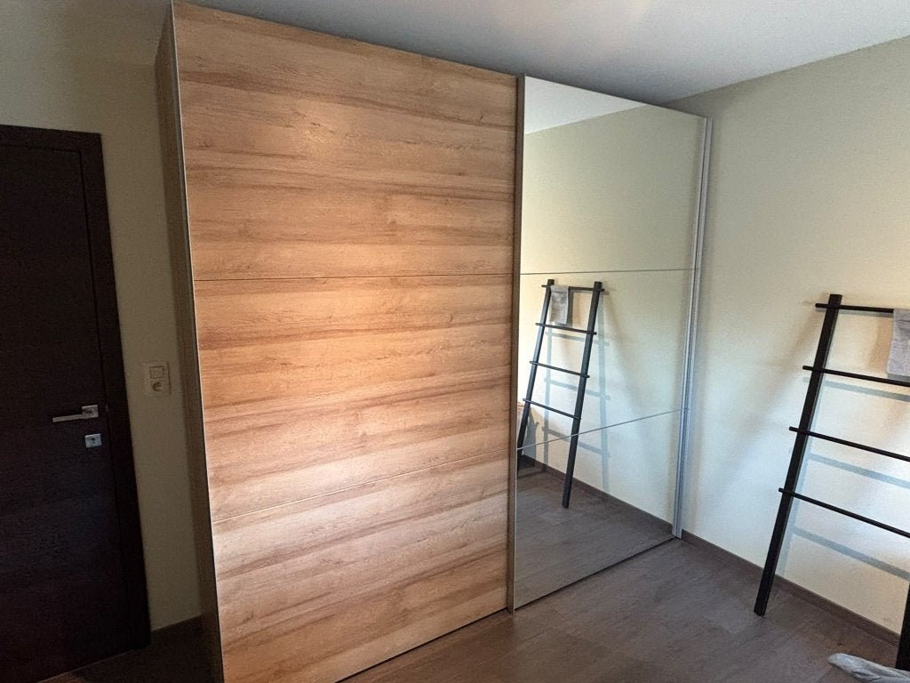Kledingkast met schuifdeuren, Huis en Inrichting, Ophalen, 200 cm of meer, Zo goed als nieuw, 200 cm of meer