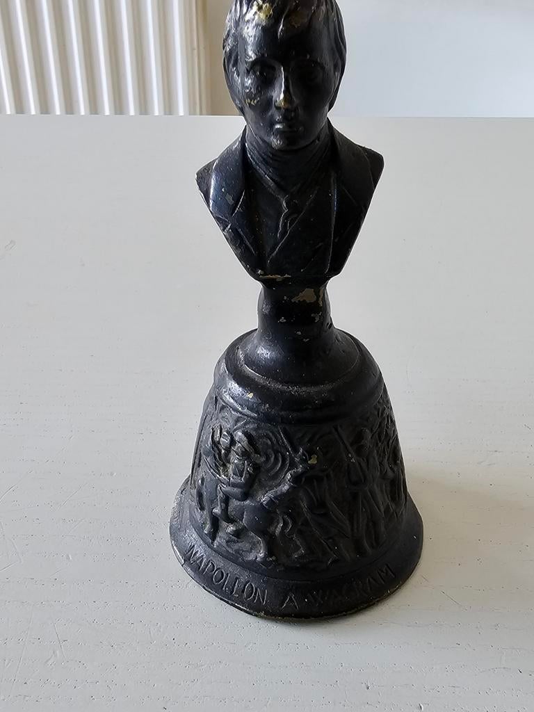 tafelbel met buste van de hertog van Wellington., Antiek en Kunst, Antiek | Brons en Koper, Ophalen of Verzenden