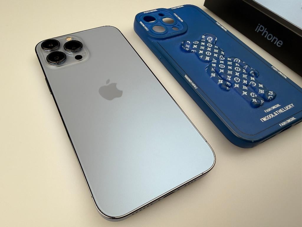 Apple iPhone 13 Pro Max 256 GB, Nieuw Batteri, Telecommunicatie, Blauw, Zonder simlock, Ophalen, 256 GB