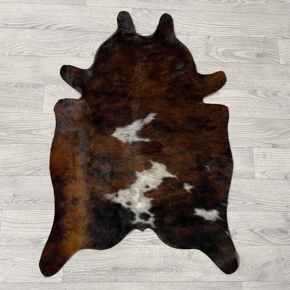 Mini koeienhuid bruin wit zwart 90x60cm #402 | Lederstore, Meerkleurig, Wandkleed, Nieuw, Ophalen of Verzenden