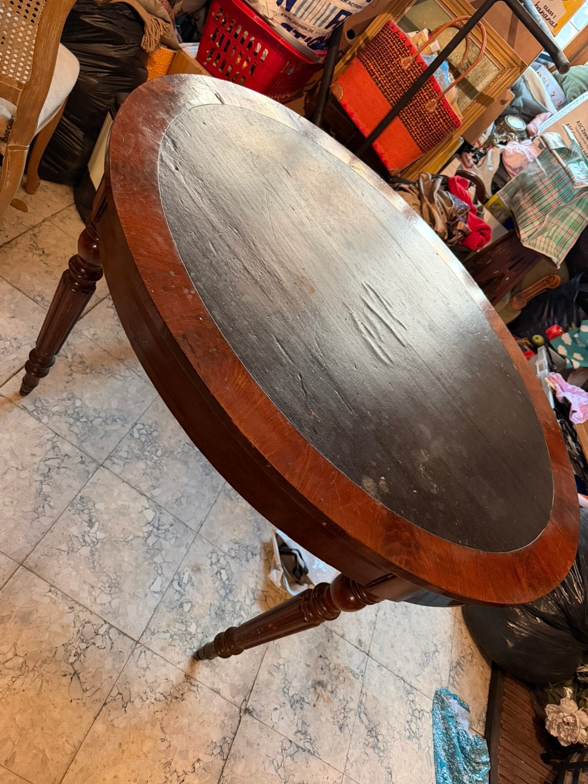 Table bouillotte / Table de salon ancienne style Louis XVI, Enlèvement ou Envoi, Bois