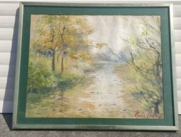 aquarelle signe renee prinz, Enlèvement ou Envoi, Aquarelle