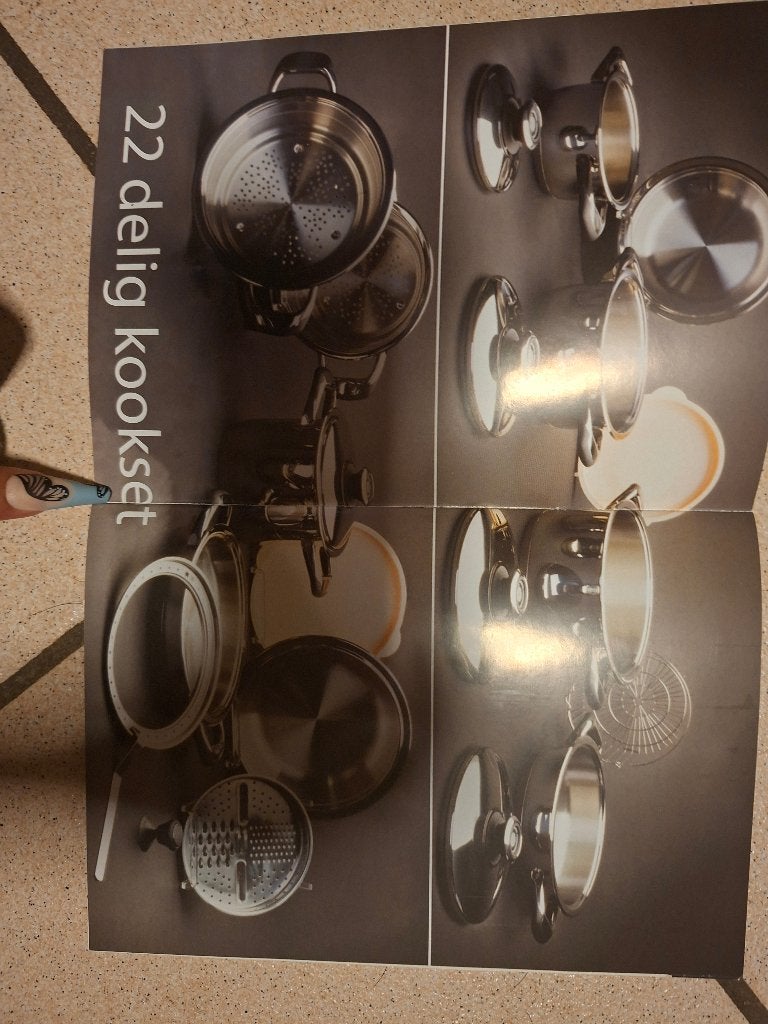 22delige pannenset, Ophalen, Inox, Nieuw, Pannenset
