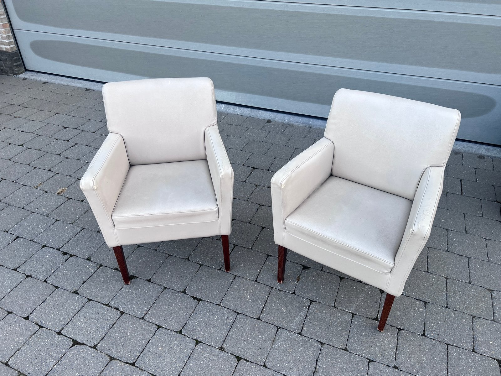 2 fauteuils in creme, Ophalen, Gebruikt