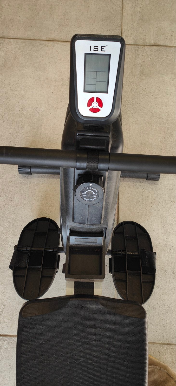 Rameur ISE Fitness avec écran LCD – Idéal cardio et muscu, Jambes, Rameur