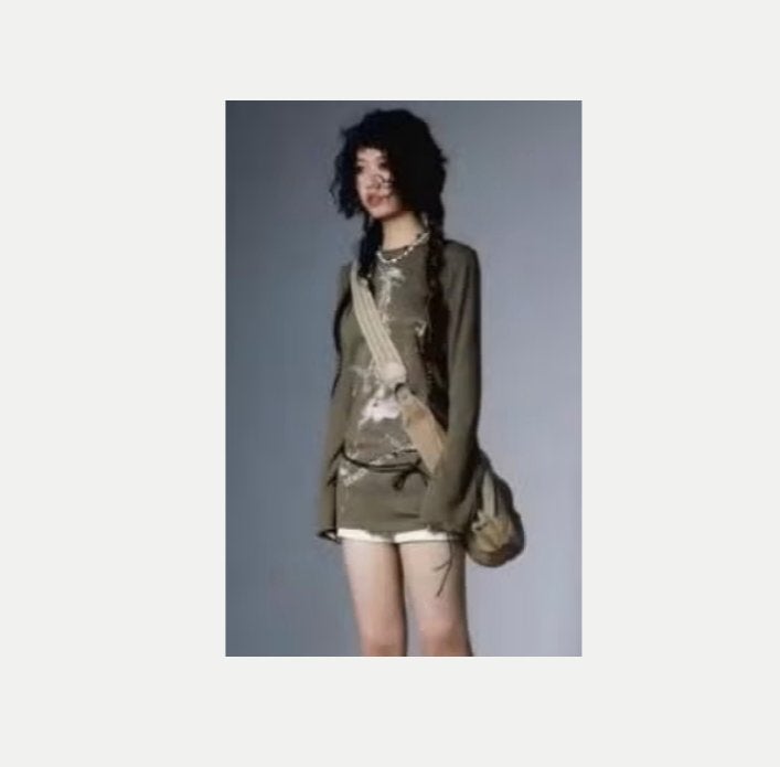 Prachtige vintage top Trashy met Y2K Graffiti print - Groen, Ophalen of Verzenden, Nieuw, Maat 36 (S), Groen