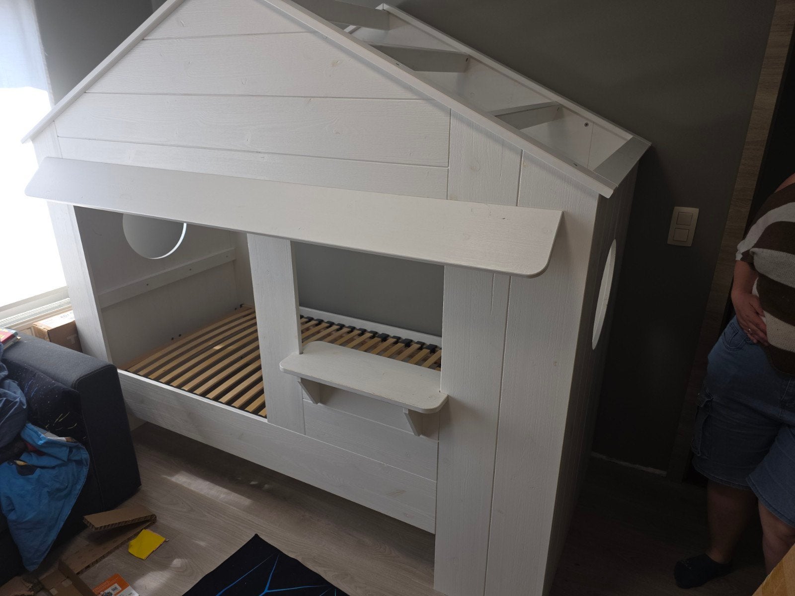 kinderbed huisje 90x200, Ophalen, Matras