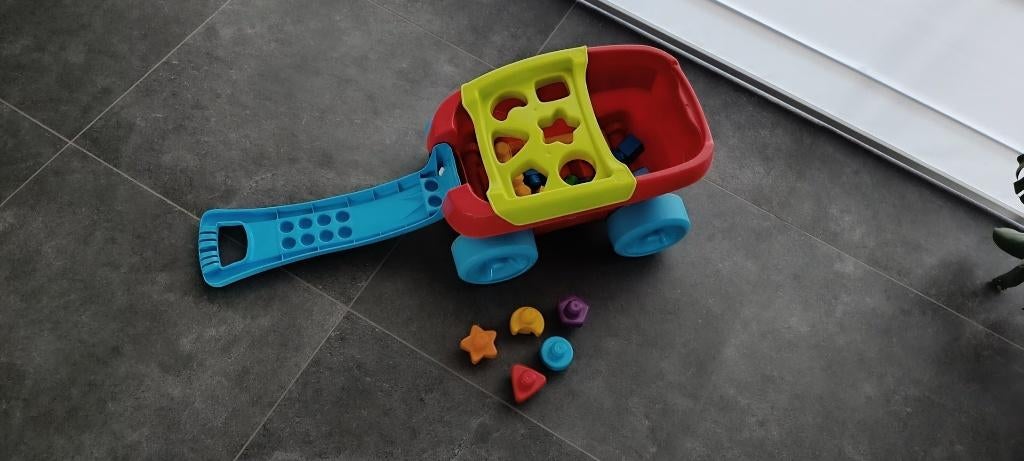 Bouwblokken met kar, Ophalen, Zo goed als nieuw, Megabloks