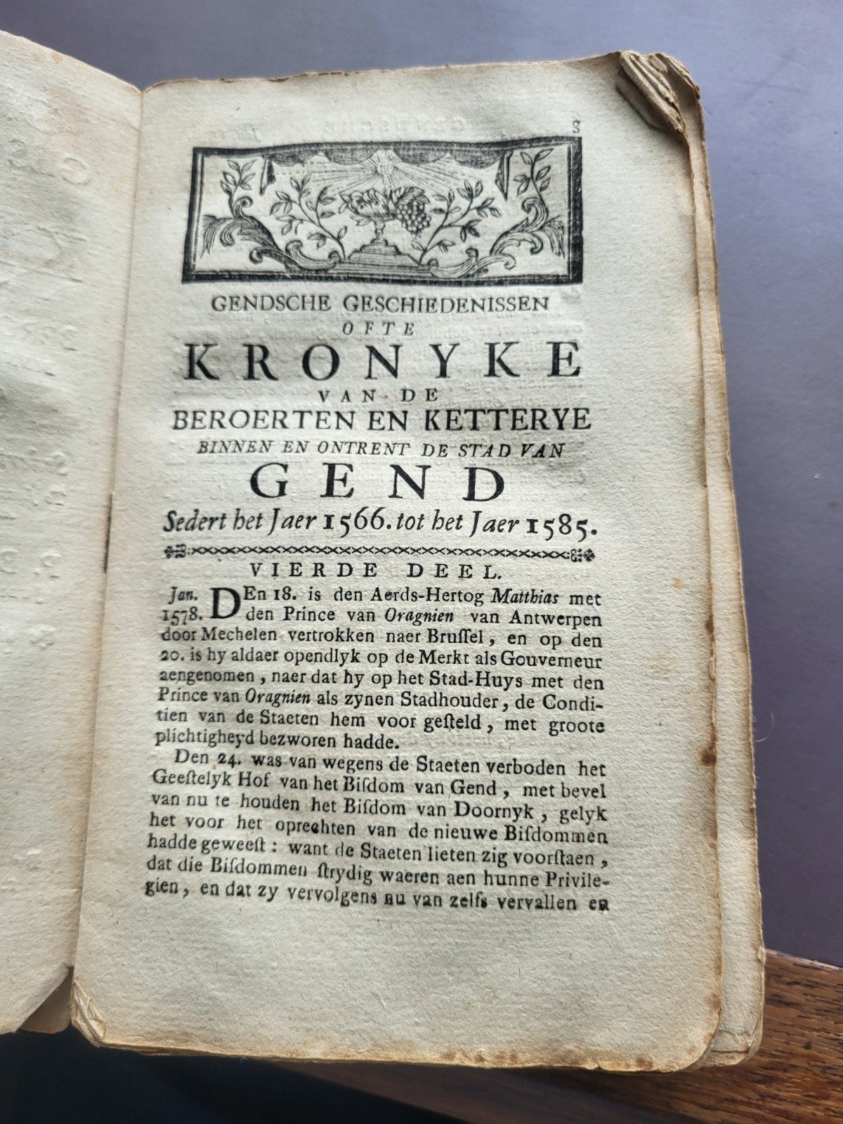 Gendsche Geschiedenissen ofte Kronyke 1752, Ophalen of Verzenden