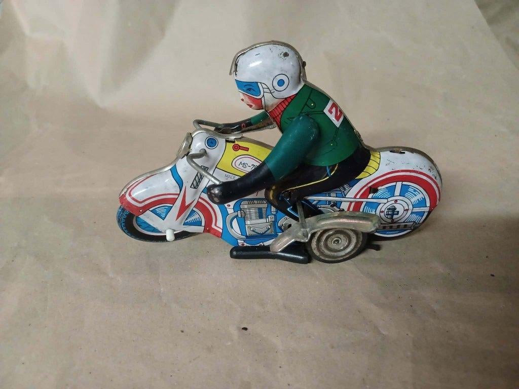 2 Jouets Moto tôle lithographiée années 50, Enlèvement ou Envoi, Utilisé