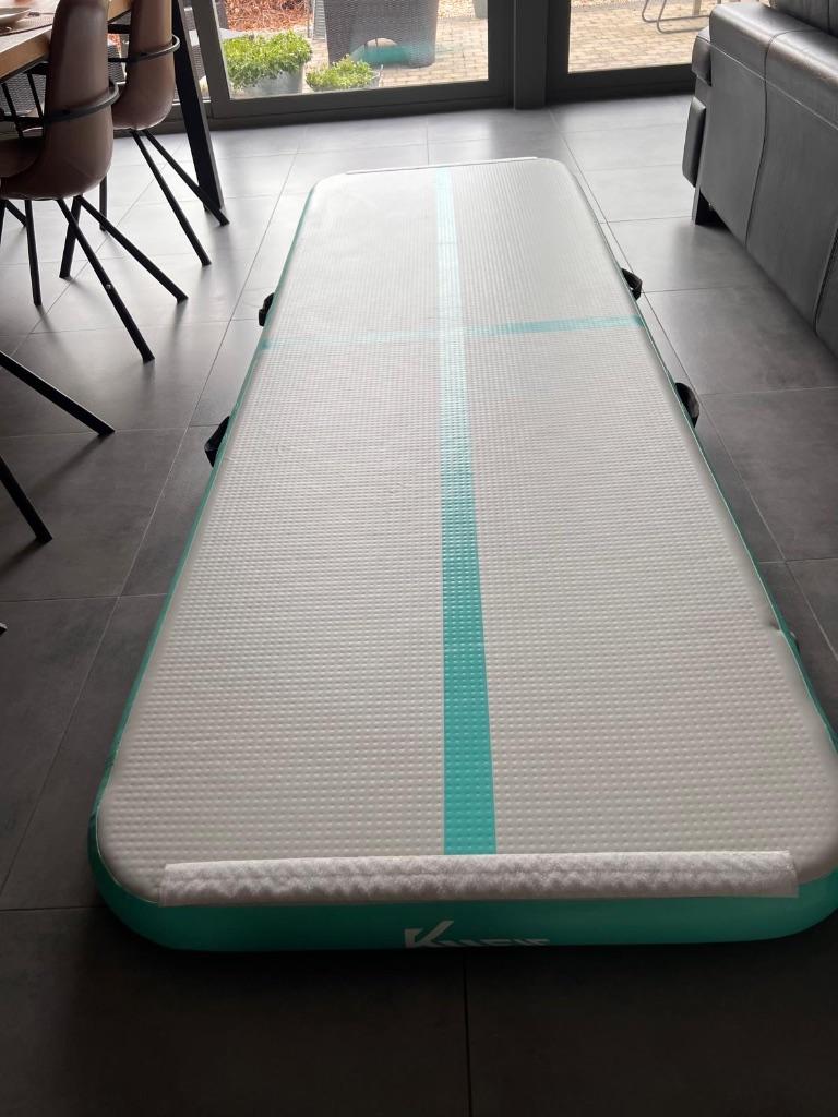 Airtrack 3Mx1M en bon état, Sports & Fitness, Gymnastique, Enlèvement, Comme neuf, Blanc, Matériel