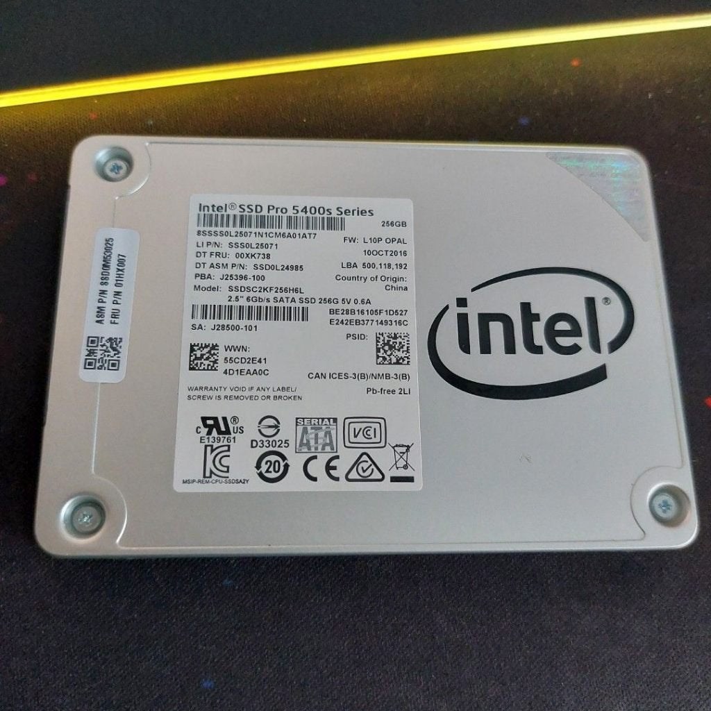 250Gb SSD Intel 5400s, Informatique & Logiciels, Enlèvement ou Envoi, Interne, Utilisé, Laptop