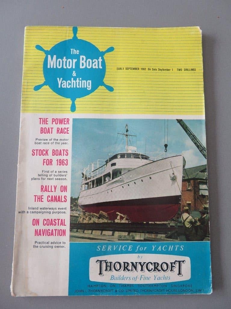 scheepvaart magazine The Motor Boat Yachting 1962, Verzamelen, Verzenden, Zo goed als nieuw, Motorboot, Boek of Tijdschrift