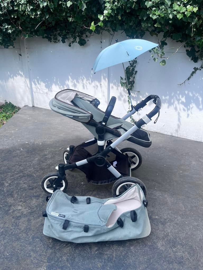 Bugaboo Buffalo set met wieg en kinderwagen, Ophalen, Gebruikt, Verstelbare rugleuning