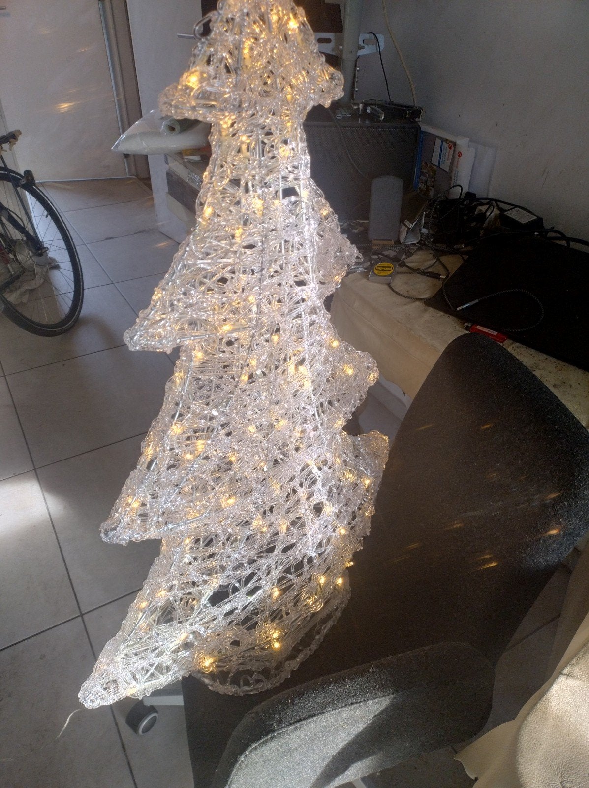 Groot En Klein 2 Verlichte Kerstbomen ., Diversen, Ophalen, Zo goed als nieuw