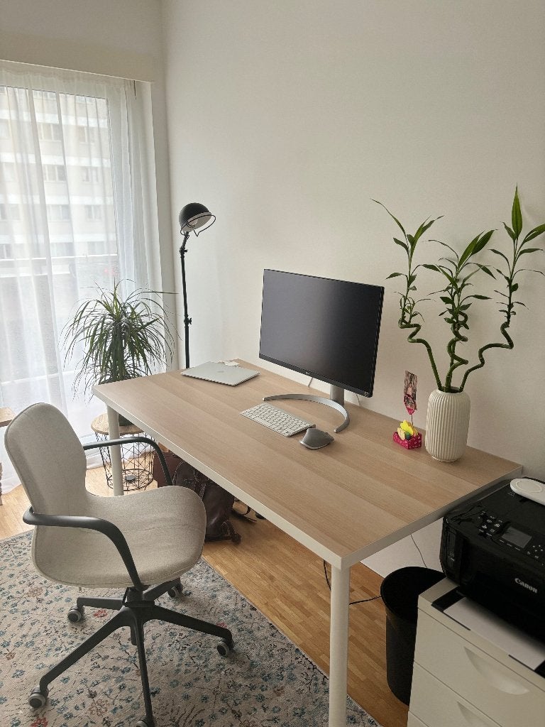 Bureau bois Ikea, Maison & Meubles, Bureaux, 160 cm, Bureau d'ordinateur, Comme neuf, Enlèvement