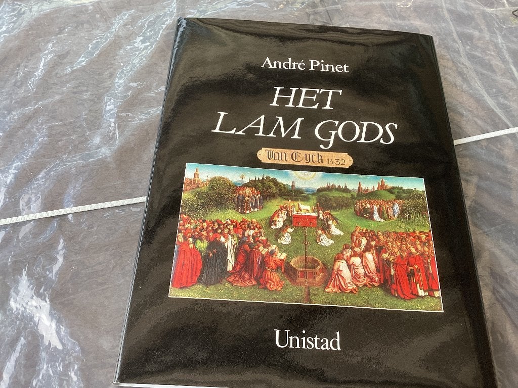 HET LAM GODS. Van Eyck 1432.  André Pinet, Ophalen of Verzenden, Zo goed als nieuw, Schilder- en Tekenkunst