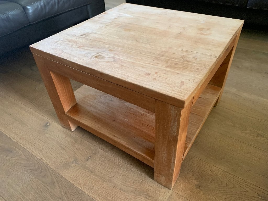 Salontafel (teak), Huis en Inrichting, Tafels | Salontafels, Ophalen, Gebruikt, 50 tot 100 cm, 50 tot 100 cm