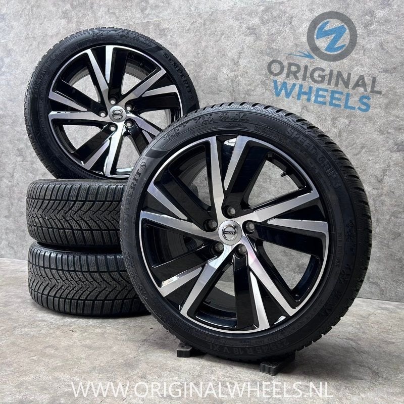 18 inch originele 5 spoke velgen + winterbanden Volvo V60 32, Pneus et Jantes, -, Utilisé, -