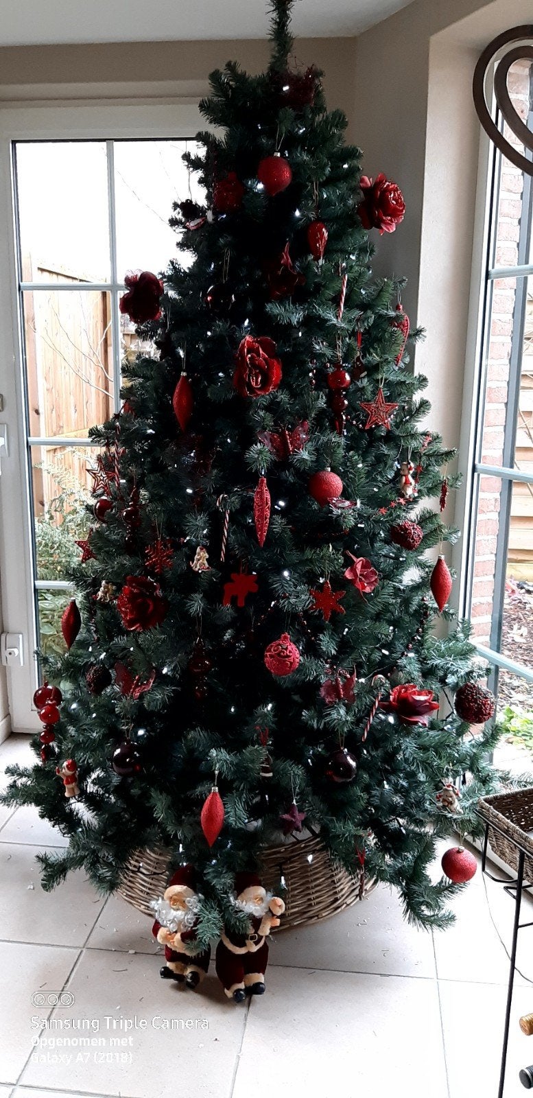 Déco de sapin de Noël en rouge, Divers, Enlèvement, Comme neuf