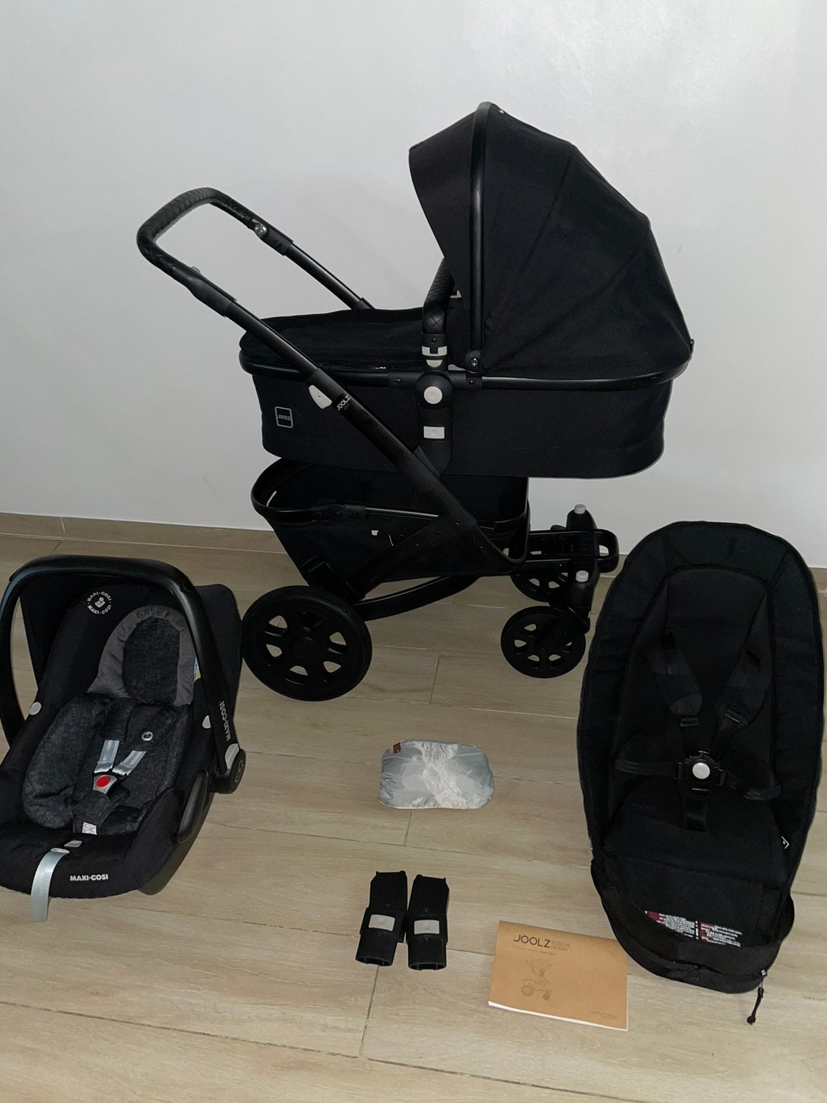 Joolz Geo 2 Space Black 3-in-1 kinderwagen Compleet Set, Kinderen en Baby's, Buggy's, Regenhoes, Babygeluk, Ophalen of Verzenden