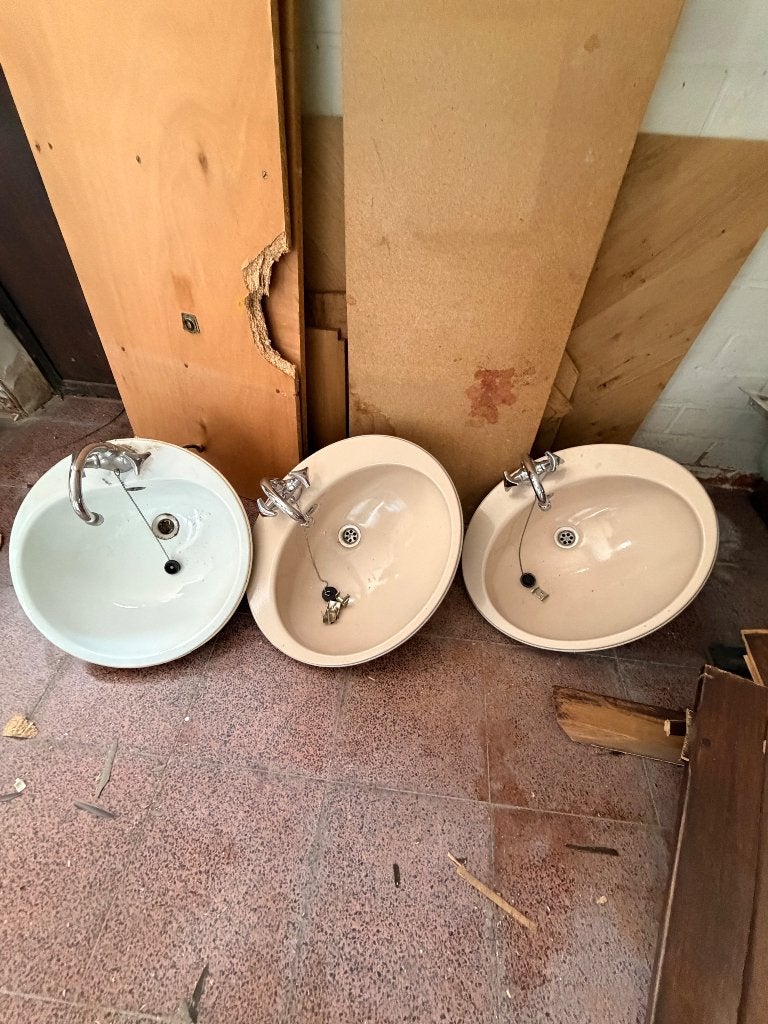 Retro lavabo 3 stuks wastafel, Bricolage & Construction, Sanitaire, Enlèvement, Utilisé, Lavabo