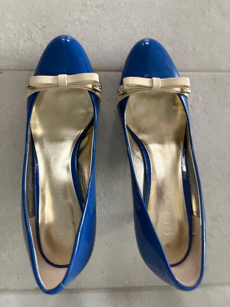 dames schoenen met hakken, Kleding | Dames, Ophalen, Guess, Blauw, Zo goed als nieuw