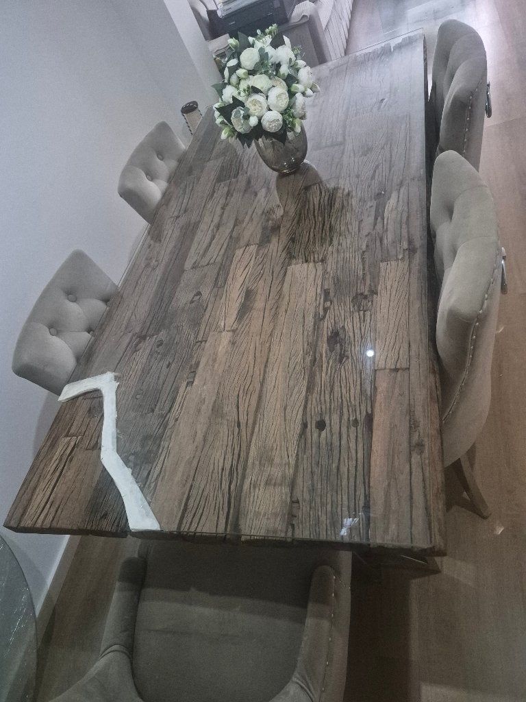 Table et 4chaises, Maison & Meubles, Tables | Tables à manger, 150 à 200 cm, Cinq personnes ou plus, Moderne chic, Enlèvement