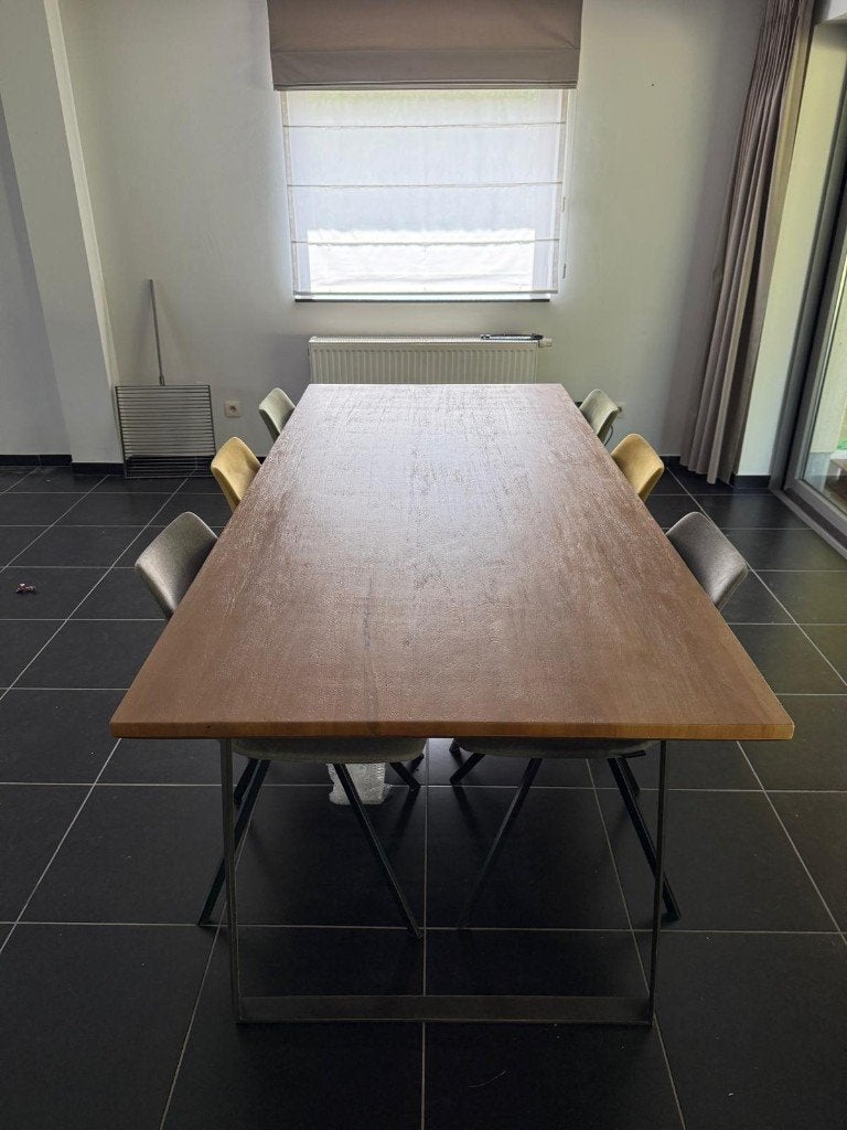 tafel + stoelen, Comme neuf, Enlèvement, 50 à 100 cm, Rectangulaire