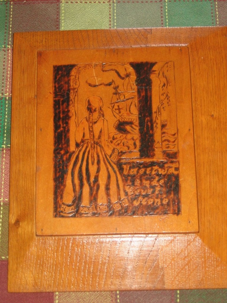 oud handgemaakt houtsnij werk / tekening, Ophalen, Overige typen, Handgemaakt