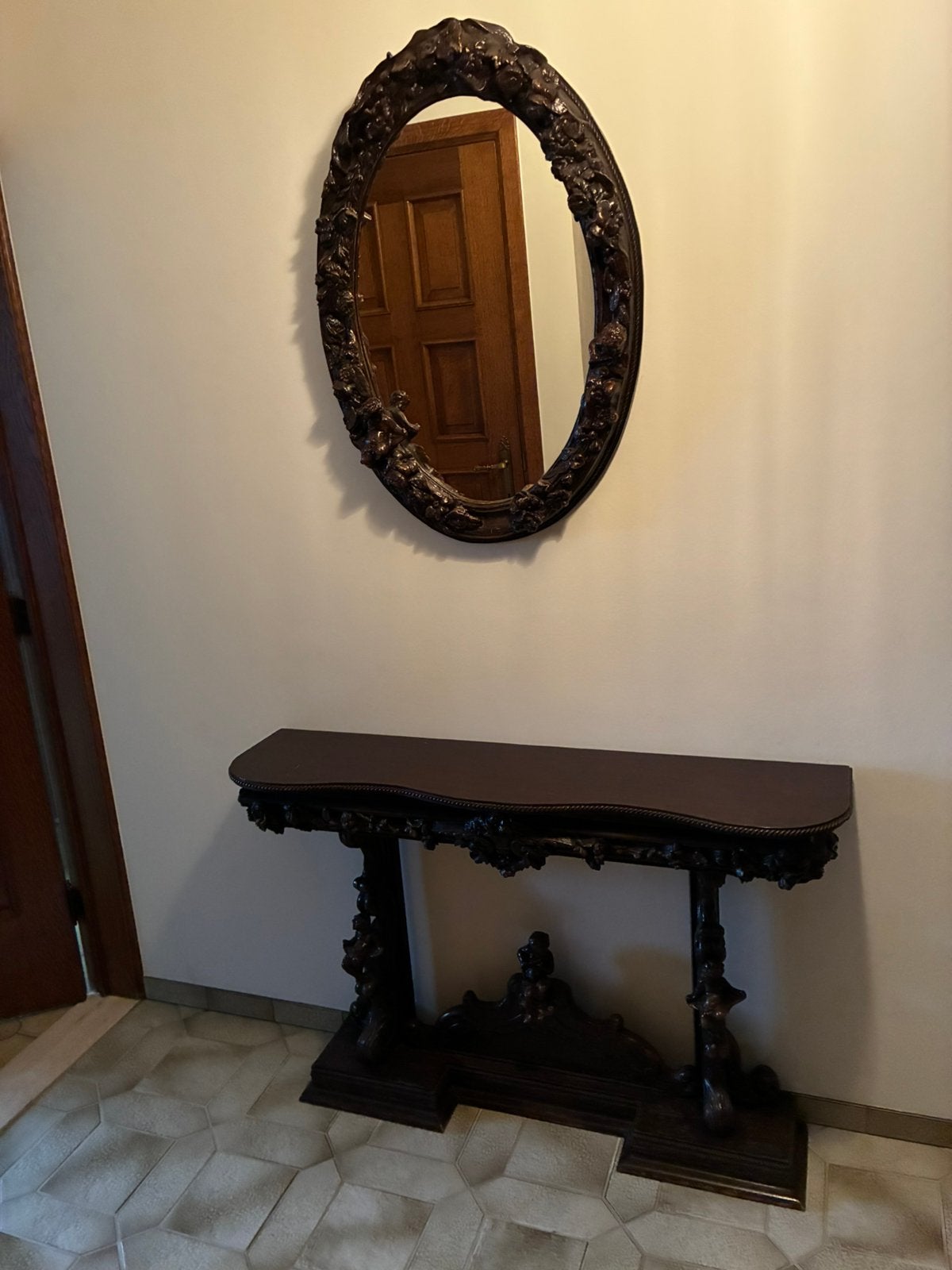 Console tafel en spiegel, Antiek en Kunst, Ophalen