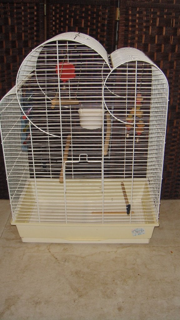 CAGE A CANARIS BLANCHE, Animaux & Accessoires, Enlèvement, Utilisé, Cage à oiseaux