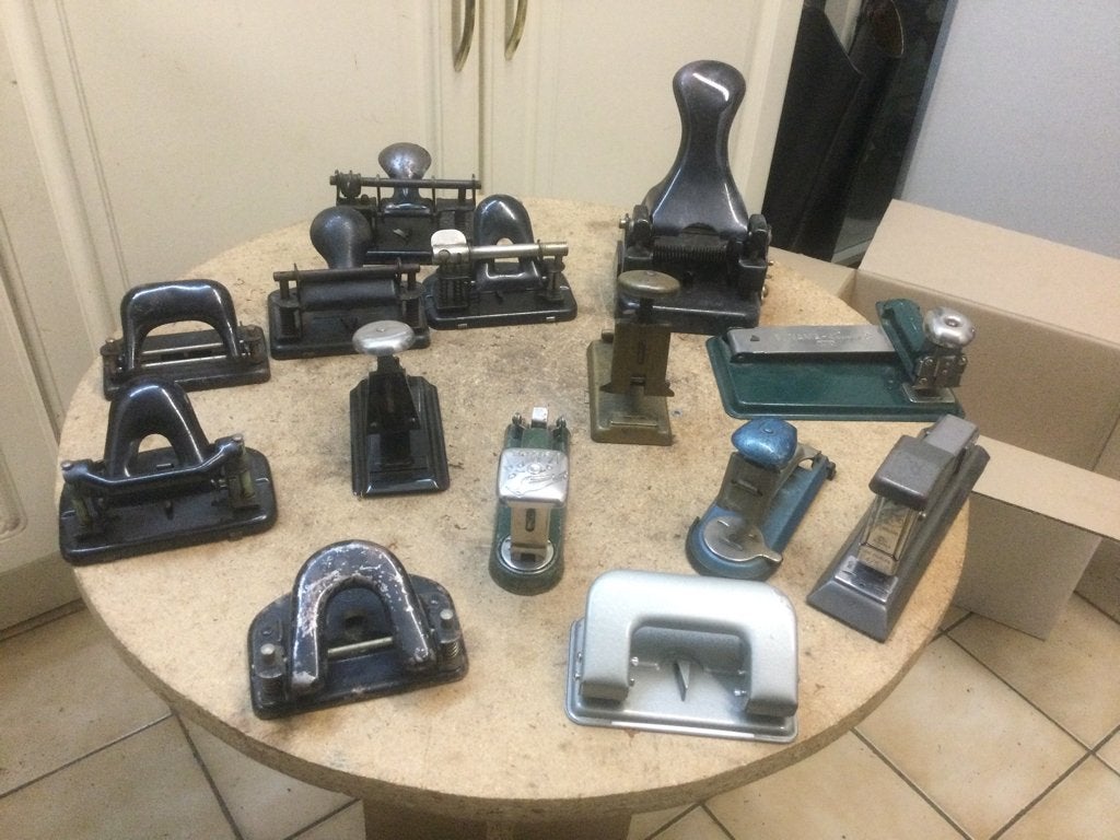 Lotje vintage perforators en nietmachientjes, Antiek en Kunst, Ophalen of Verzenden
