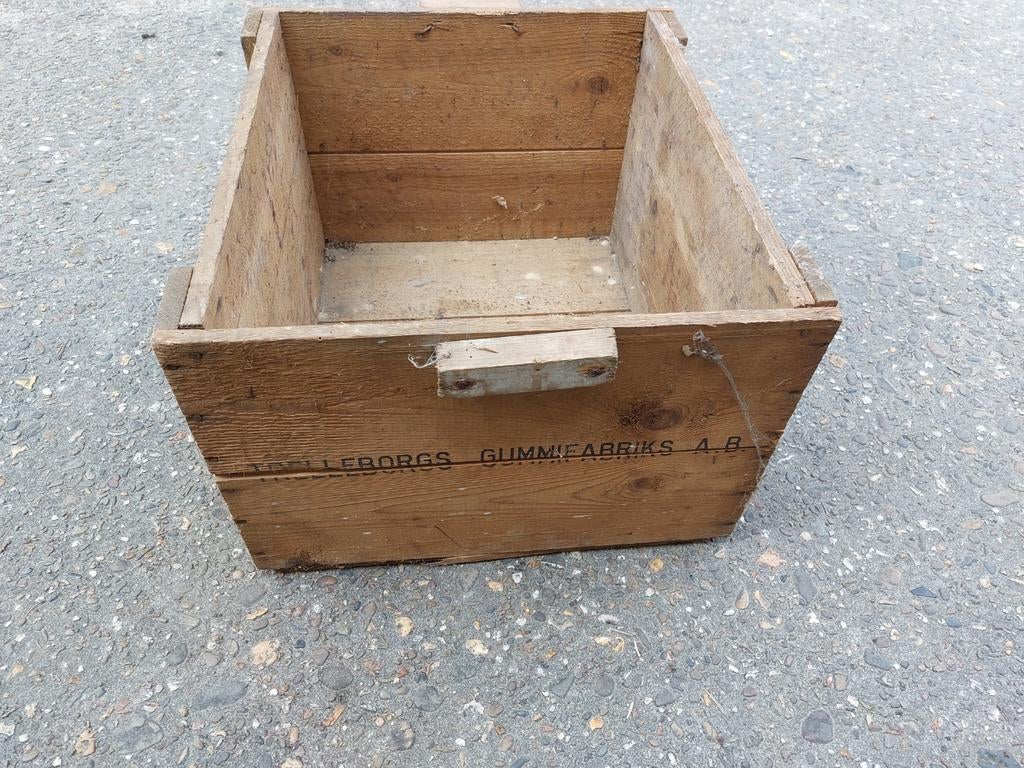 2 vieilles poubelles en bois/boîtes en bois vintage - lot de, Enlèvement