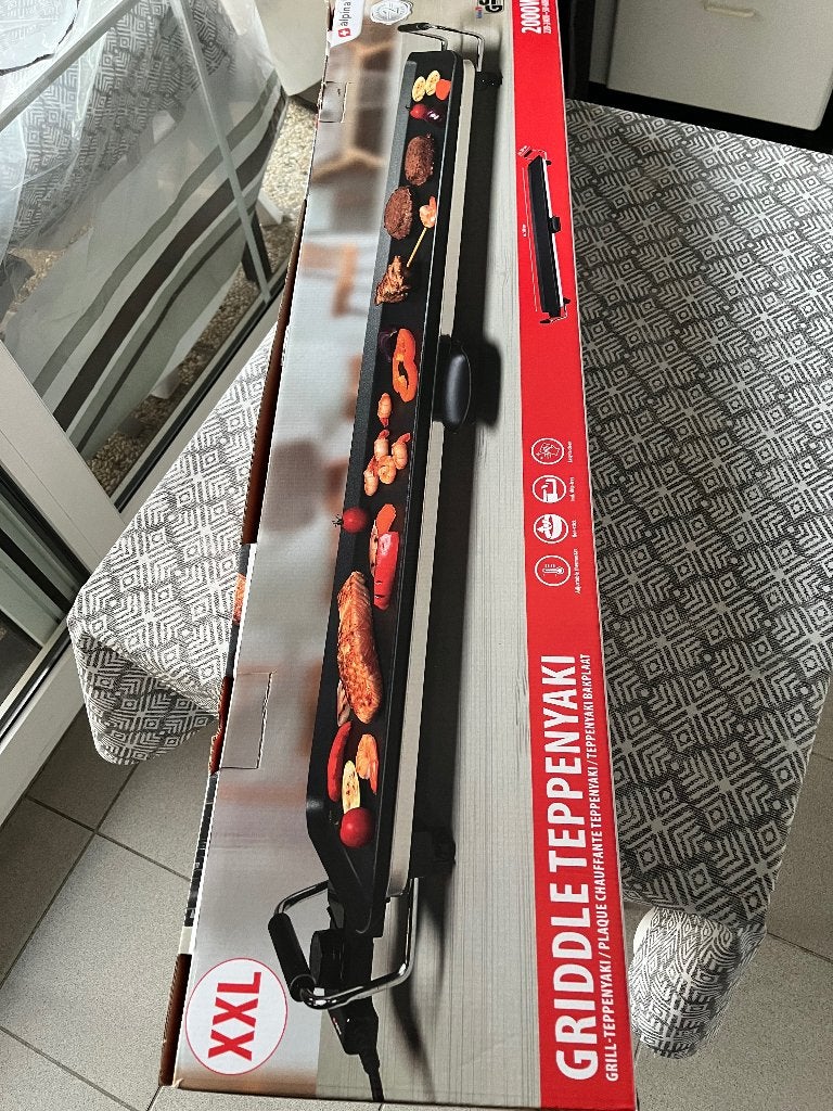 Griddle teppenyaki, Electroménager, Plaques de gril, Enlèvement, Lave-vaisselle, Comme neuf, Gril de table