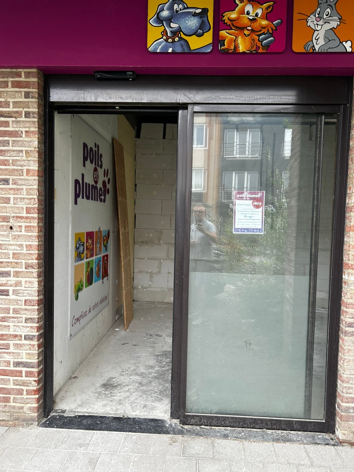 Porte automatique Kone, Double vitrage, 160 cm ou plus, 160 cm ou plus, Enlèvement