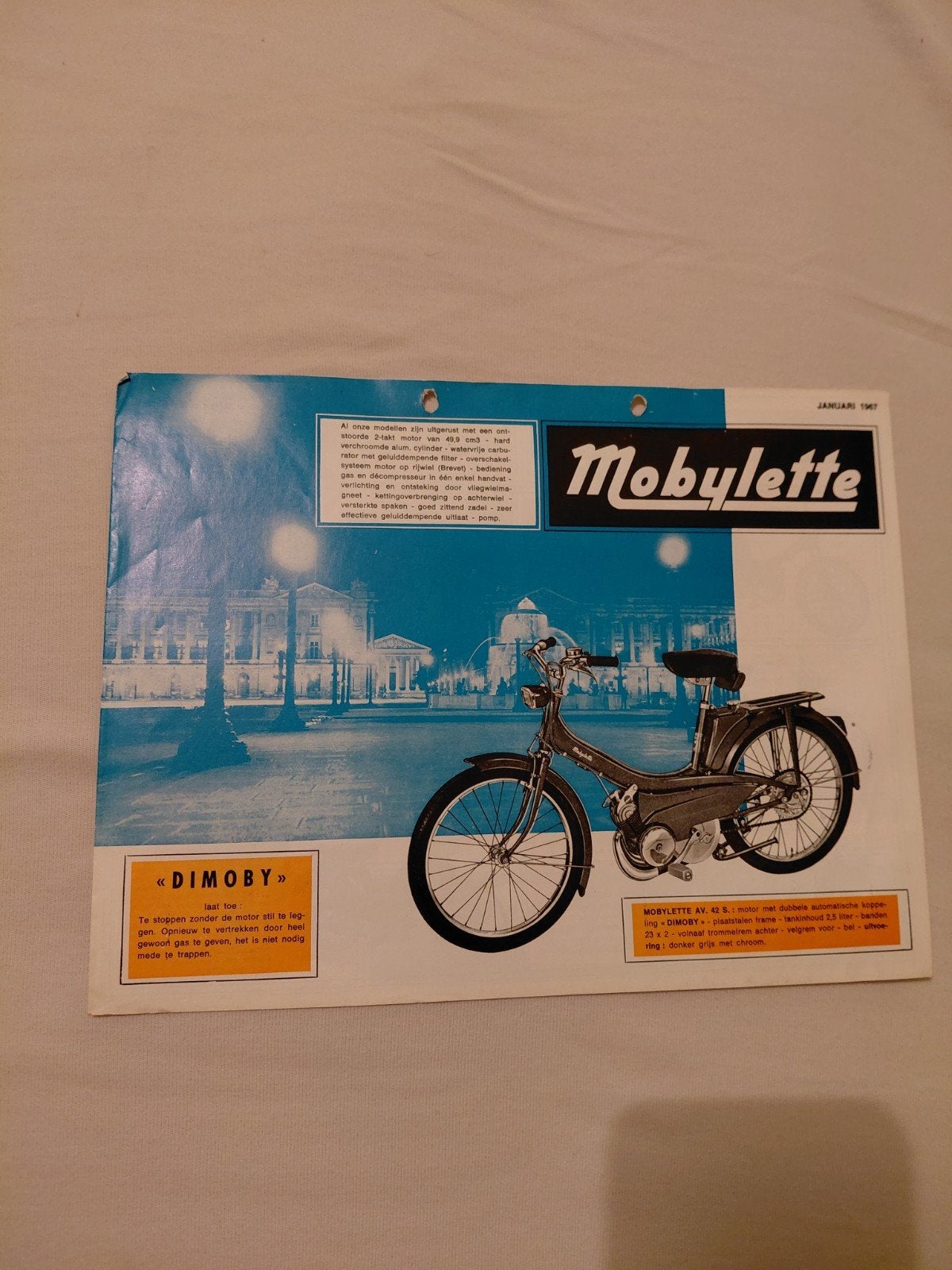 mobylette motobecane brochures, Enlèvement