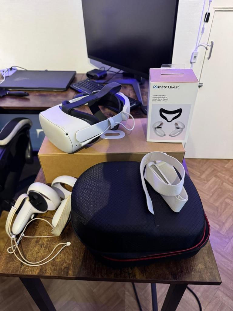 Meta quest 2 - 256gb+ elite strap met batterij, accesoires, Games en Spelcomputers, Ophalen of Verzenden, Gebruikt, VR-bril, Overige platformen